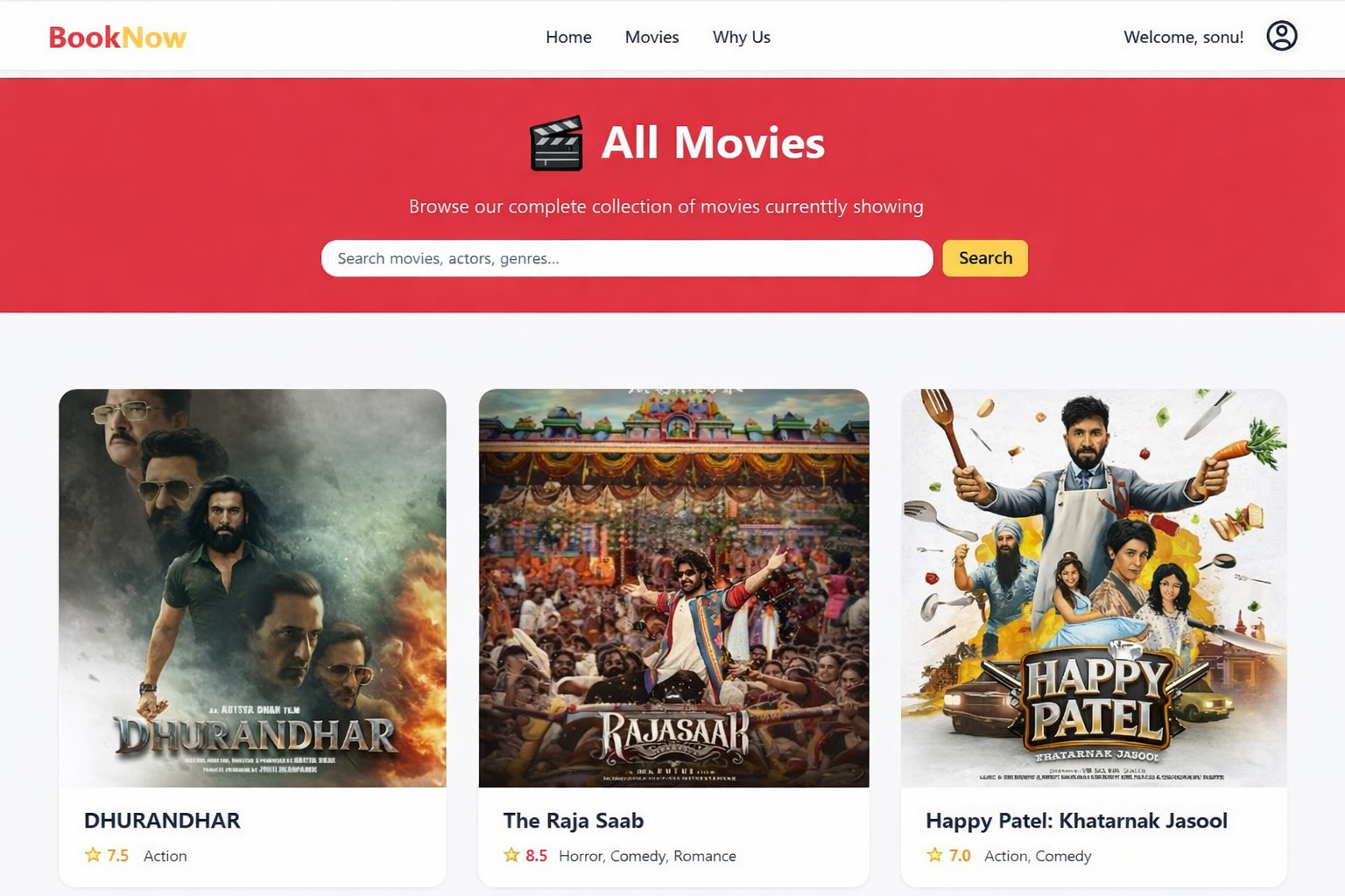 Movie Ticket Booking Website Preview